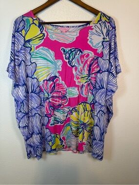 Lilly Pulitzer Kaliko Caftan Top - Swept By The Tides - Size L/XL